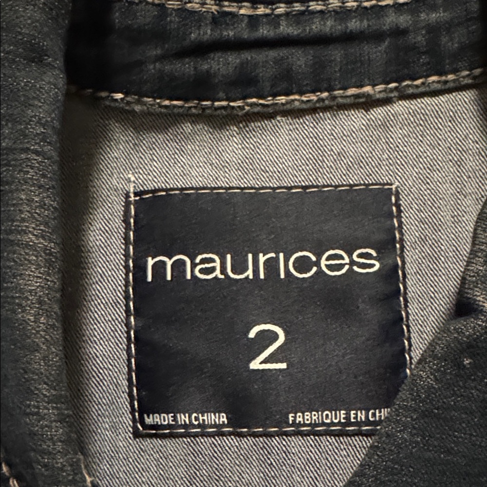 Maurices Dark Blue Denim Vest - Picture 2 of 9